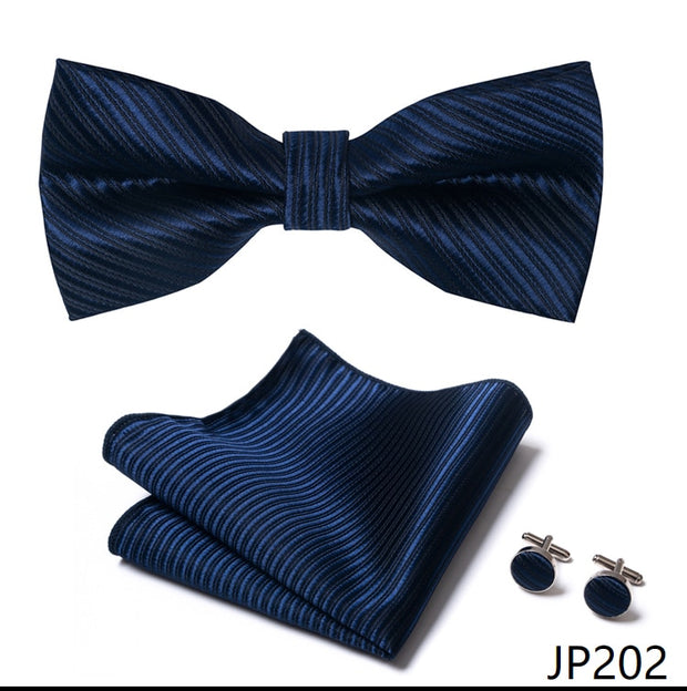 New Paisley  Bow Tie for men Wedding Bowtie Handkerchief Cufflink Set