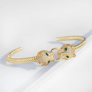 Luxury Zircon Crystal Hollow Gold Color Bangle Bracelet For Women Classic Star Evil Eye
