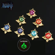 Luminous Pins Brooch Mondstadt Vision Eye of God 7 Elements Badge
