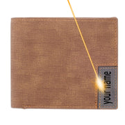 New Free Name Engraving Short PU Leather Men Wallets Fashion Coin Pocket