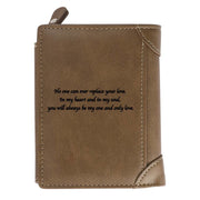 Direct sales Custom Photo Wallet Men Thin Section Buckle Leather