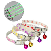 Pet Glowing Collars With Bells Glow At Night