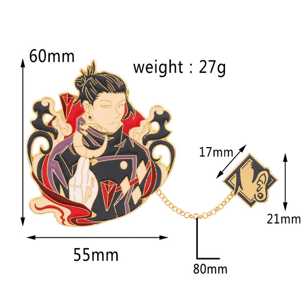Badge Gojo Satoru Ryomen Sukuna Enamel Pins