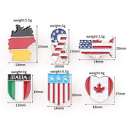 Enamel Pin Canada Germany Italy USA Flags Brooches For Women Men