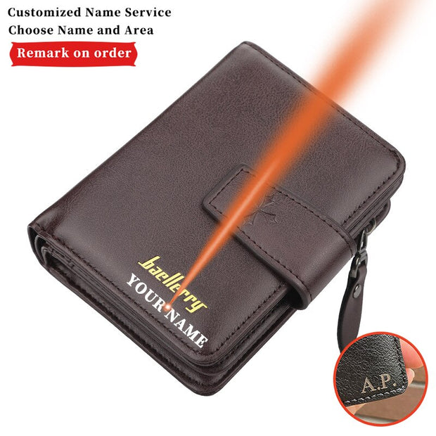Zipper Card Holder High Quality Fashion Male Purse New PU Leather Coin Holder