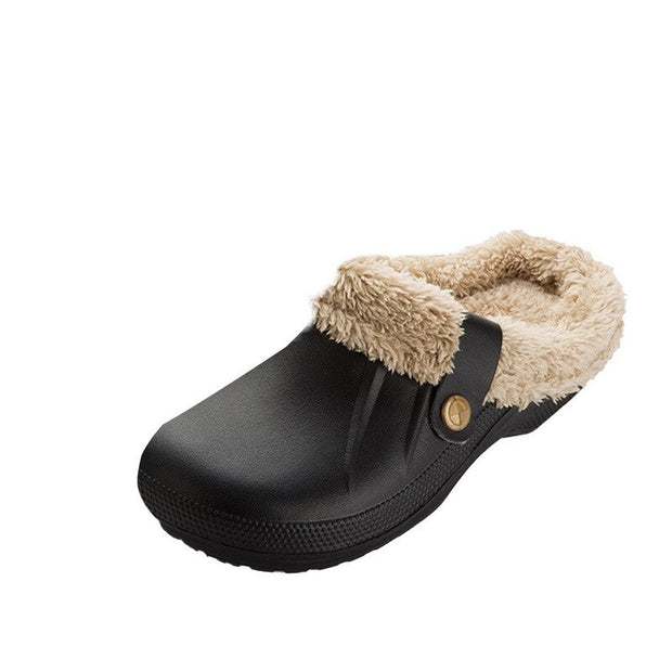 Unisex Home Winter Clogs Indoor Fur Warm Slippers