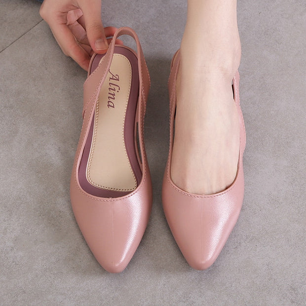 Cut-out closed toe jelly sandals women