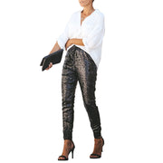 Sequin Women Leggings Long Pencil Pants Capris