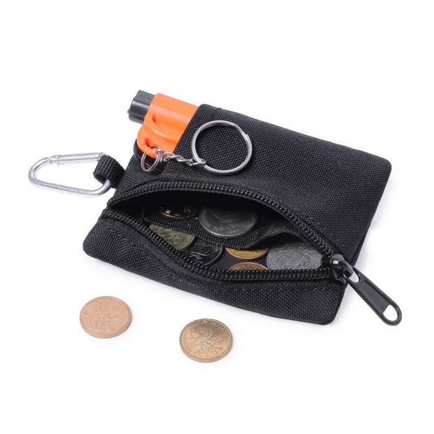 Tactical Key Pouch Wallet Waterproof Portable Travel Zipper Waist Bag For Hiking