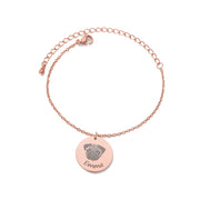 Custom Hand Painted Engraved Pet Photo Bracelets For Women Stainless Steel