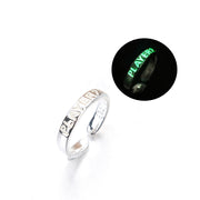 Luminous Couple Rings Glowing in the Dark Player 1 Player 2 Matching Ring