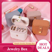 6.5*4*5.5 CM Mini Jewelry Storage Box PU Leather Portable Earring Ring Box