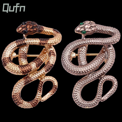 Vintage Unique Design Snake Brooches Women Men Lady Luxury Metal Snake