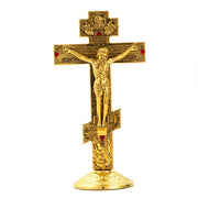 Fashion Luxury Big and Small Cross Jesus Crystal Statue Figurine Xmas Ornament