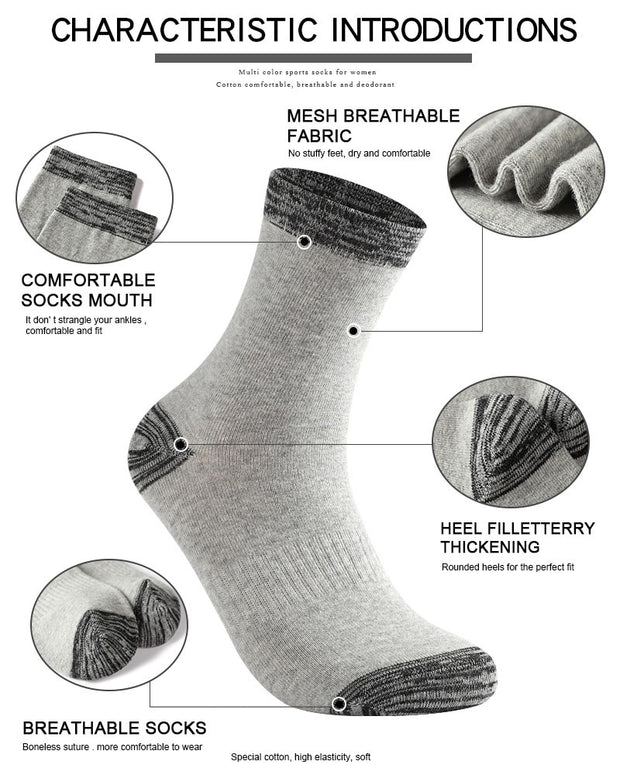 Cotton Socks Oversize Black White Grey Business Men Socks Soft Breathable