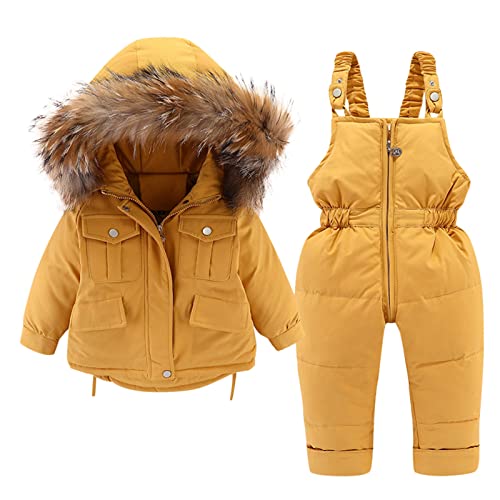2pcs Set Baby Girl Winter Down Jacket and Jumpsuit for 0-4Year