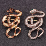 Vintage Unique Design Snake Brooches Women Men Lady Luxury Metal Snake