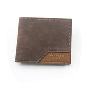 Letter Matte Large-capacity Short Retro Two-fold Multi-function Wallet