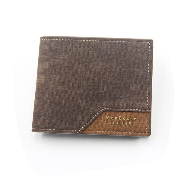 Letter Matte Large-capacity Short Retro Two-fold Multi-function Wallet