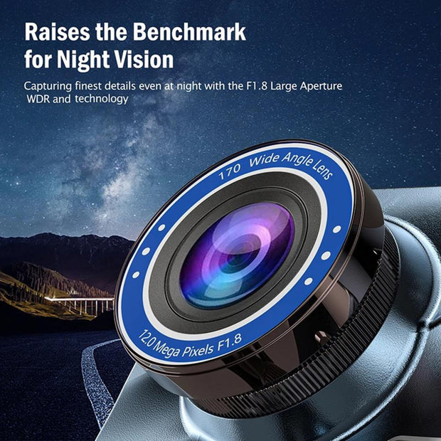Car Camera 1 Set Practical Large Screen Simple Installation  Car Dash Cam