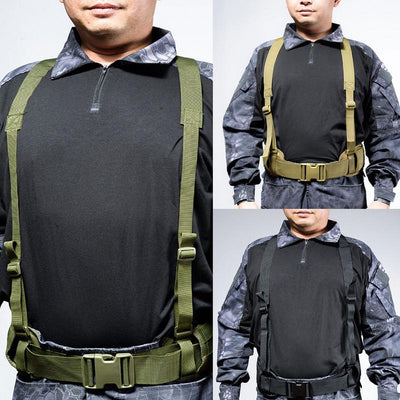 X-Shaped Suspenders Outdoor Mens Harness Radio Bag For Hunting