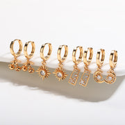 Korean Crystal Cherry Bead Stud Earrings For Women Earrings Set