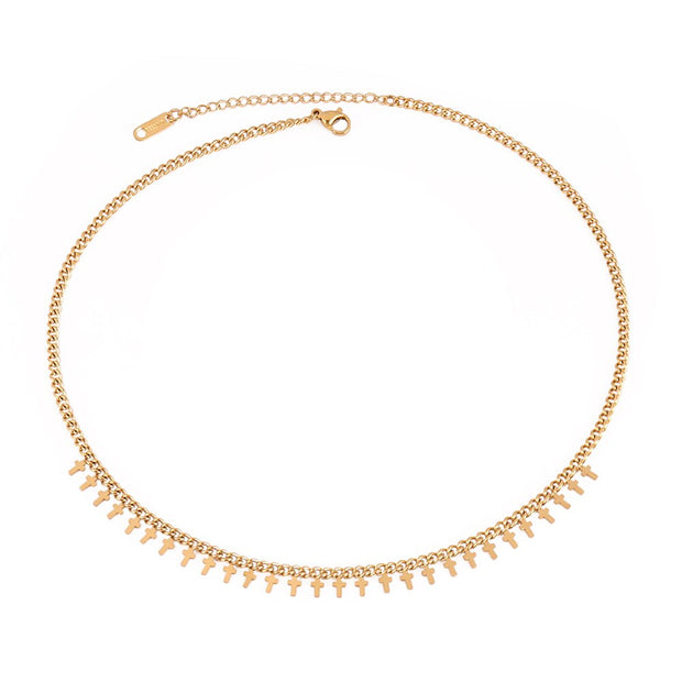 Stainless steel Necklace For Women Necklaces Pearl Heart Round Pendant Choker
