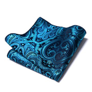 Silk Men Black Solid Abraham Lincoln Pocket Square Handkerchiefs