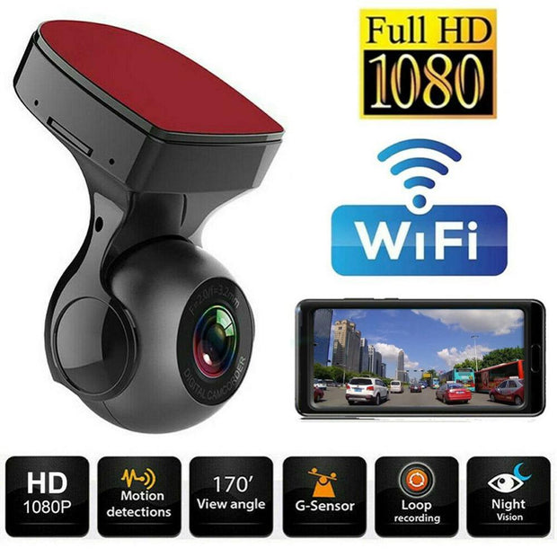 Car DVR Camera 1080P Night Dash Cam 170 Degree Wide Angle USB Video Recorder