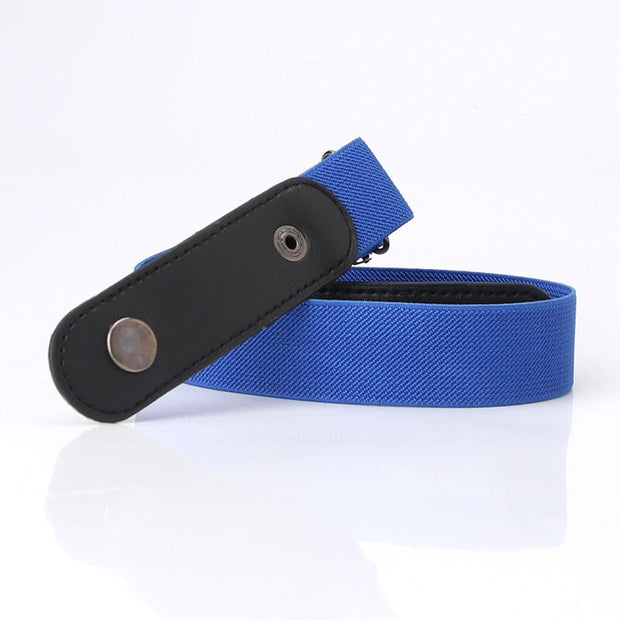New Non-buckle Belt Summer Jean Pants Decorative Elastic