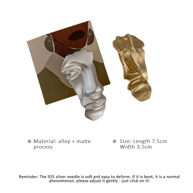 2022 New Brooch Retro Hiphop Couple Pin Brooch Men Women