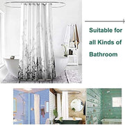 Waterproof Bathroom Shower Curtain Set with 12 Hooks