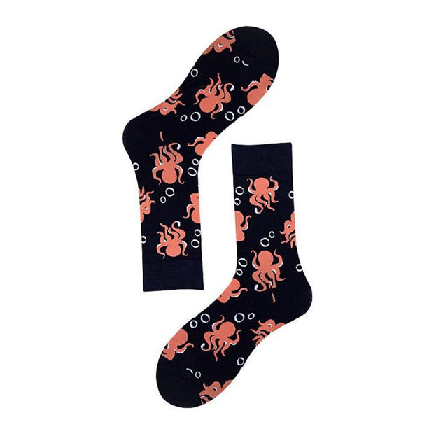 Fashion Art Harajuku Men‘s Socks Fruit Printed Happy Socks
