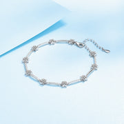 S925 Silver Bracelet Women Inlaid Moissanite Diamond Bracelet Electroplating Pt950