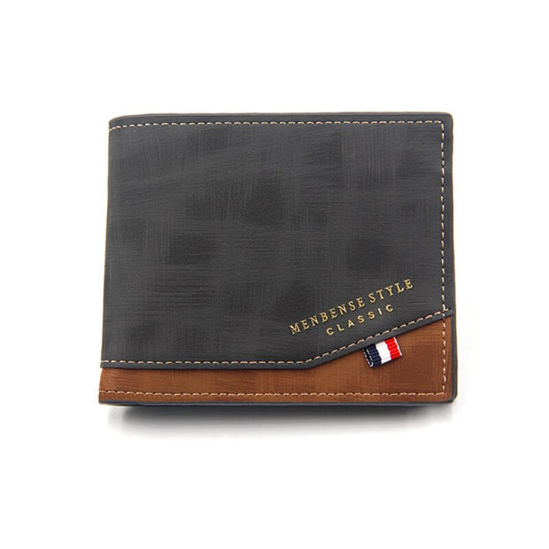 Letter Matte Large-capacity Short Retro Two-fold Multi-function Wallet