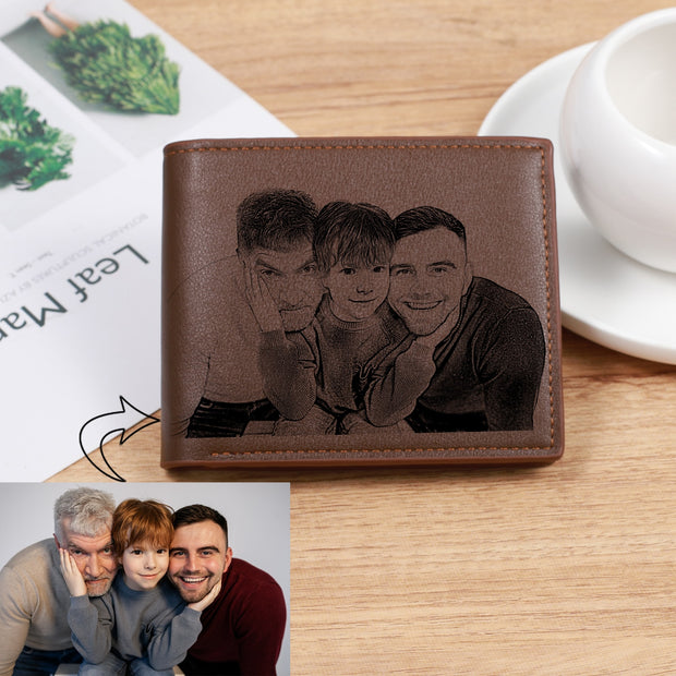 Personalized Wallet Men High Quality PU Leather for Him Engraved Wallets Men