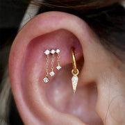 ROXI Korean Style Gold/Silcer Color Tassel Stud Earrings For Women 925 Sterling Silver