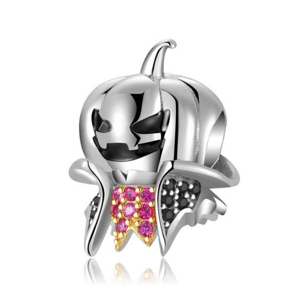 Halloween Theme Pendants Charms Evil Pumpkin Bat Skull 925 Sterling Silver