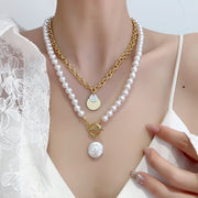 Natural Freshwater Pearl Choker Necklace Baroque Pearl Jewelry for Women