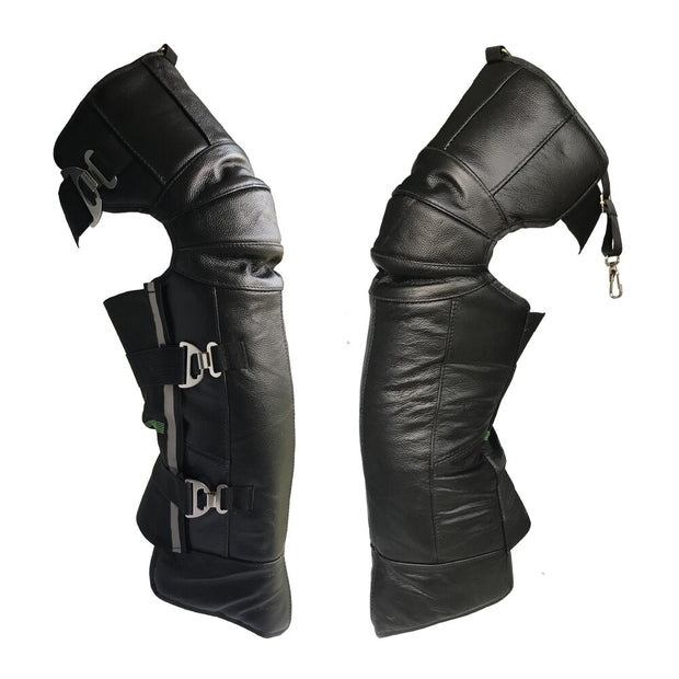 Udoarts Thermal Wool Leg Warmers/Knee Warmers/Knee Brace With Adjustable Elastic Straps (Cowhide Extended Version)(1 Pair)