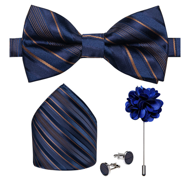 Wedding Bow Tie for Men Classic Red Pre-tied Bowtie Gift Set