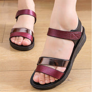 Open Toe Breathable Slippers Ladies Antiskid Mother Shoes