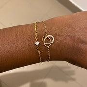 Single Zircon Circle Bead Bracelets For Women Stainless Steel Bracelet Summer Jewelry