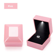 Luxury LED Light Proposal Engagement Ring Boxes Jewelry Gift Box