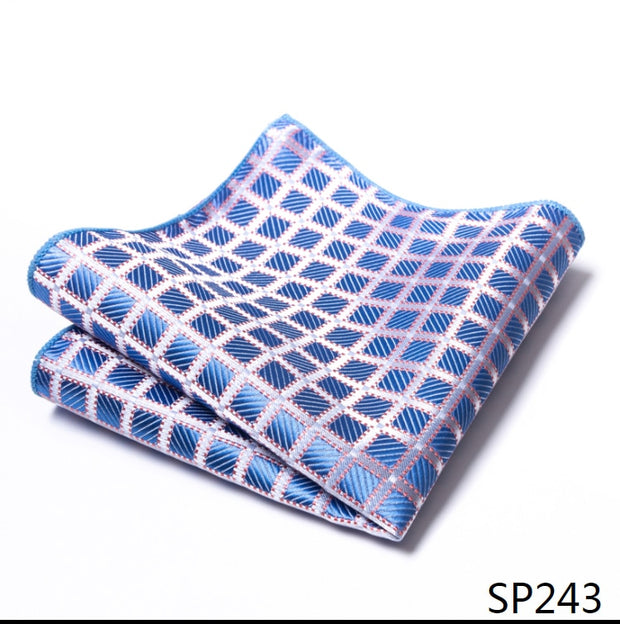 Classic 126 Many Color  Silk Pocket Square Male Brown Polka dot