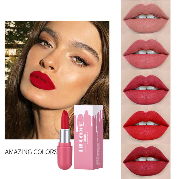 Women Makeup Velvet Lipstick New Mini Lip Gloss Capsule Lip Sticks Portable