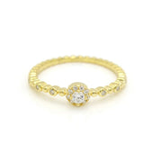 Ring Cubic Zirconia Gold Color Matching Dating Crystal Rings
