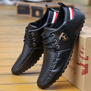 Mens Shoes White Black Breathable Brand Driving Autumn Male Flats