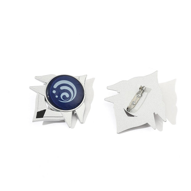 Genshin Impact Vision Luminous Pin Funny Badges for Backpack Jewellery