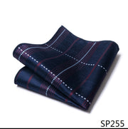 Silk Men Black Solid Abraham Lincoln Pocket Square Handkerchiefs